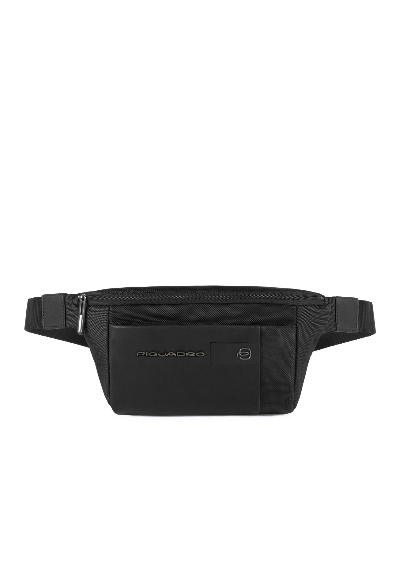 Piquadro Bum bag in recycled fabric and leather w/Pocket for Earbuds