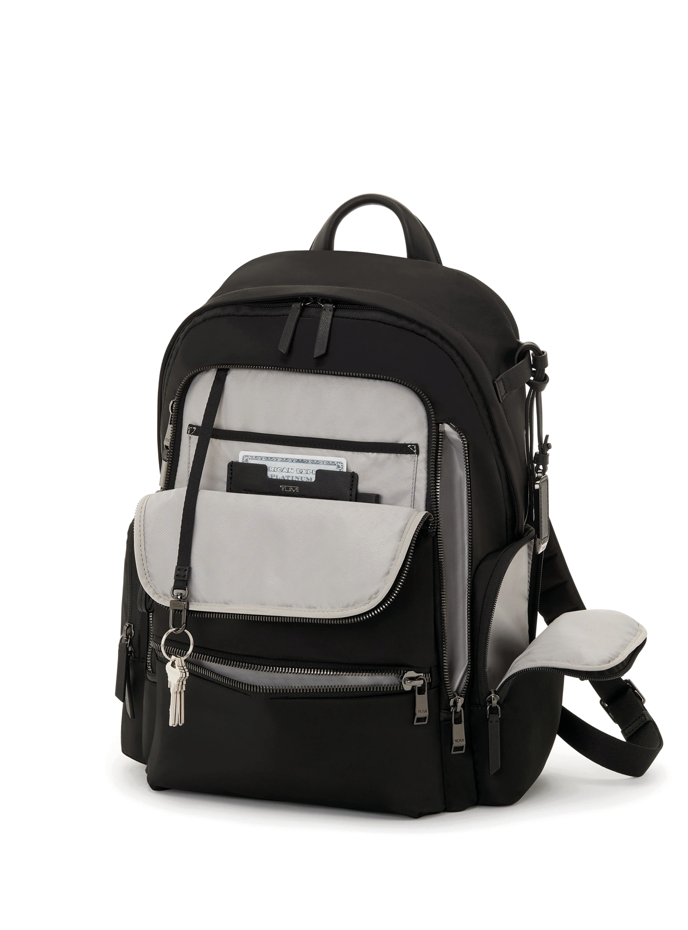 TUMI Celina Backpack: Laptop Backpack for Work & Travel in black - nylon; leather