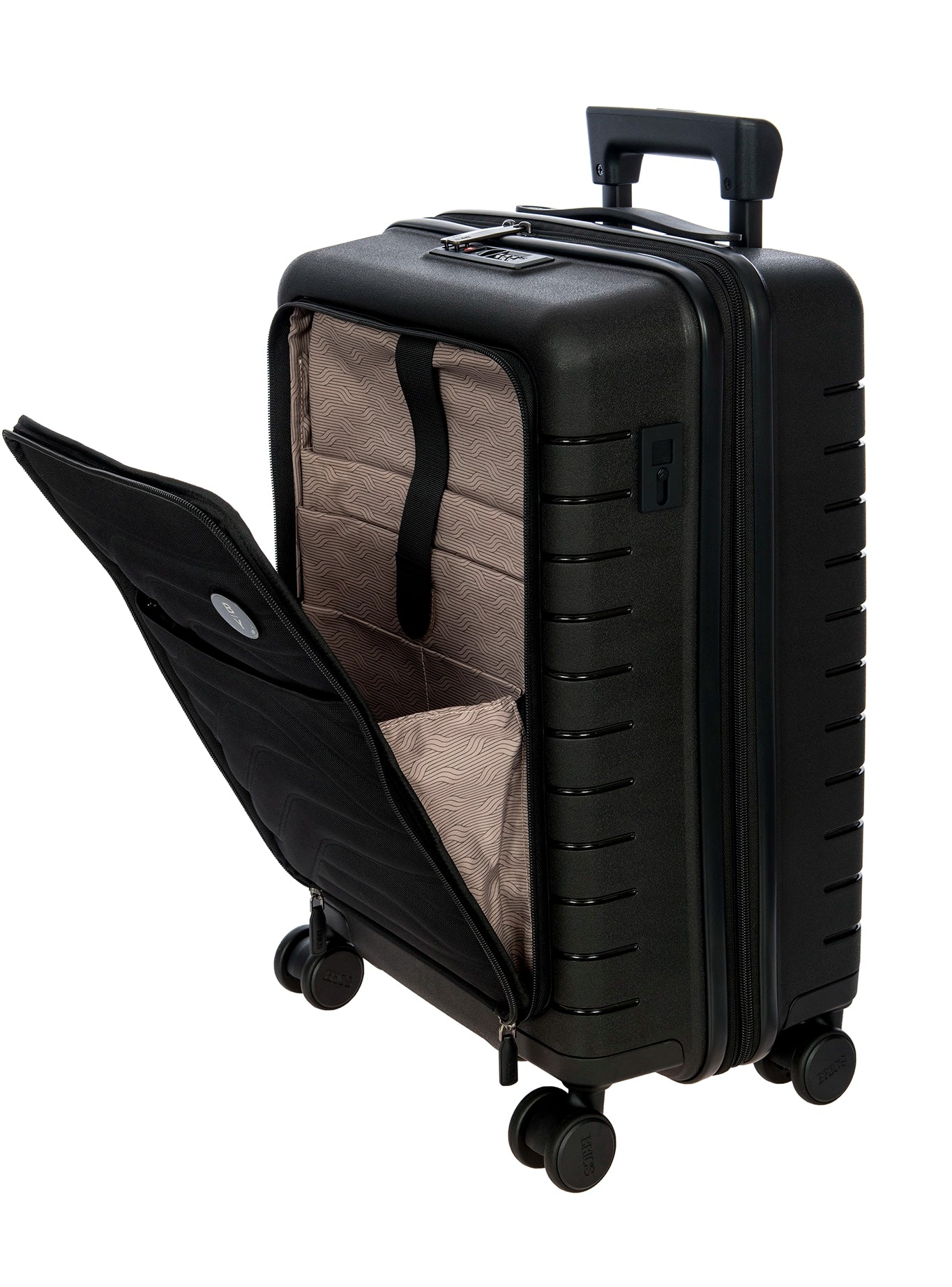 Bric's Ulisse Carry-On Trolley with Pocket: 55 cm Expandable in olive - plastic; polyvinyl-chloride-pvc
