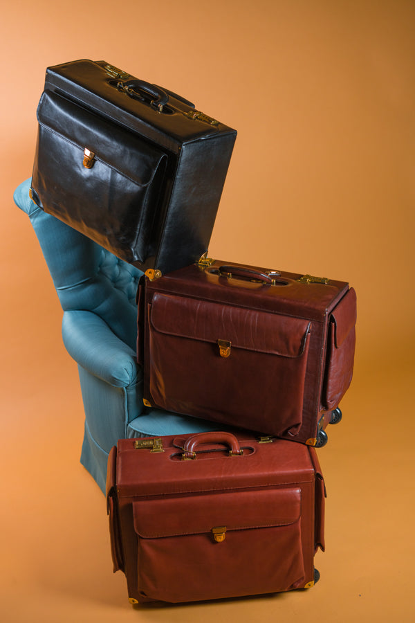 Vintage Brown Leather Suitcase, vintage travel