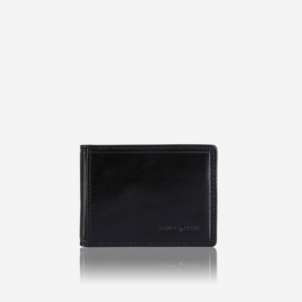 Men's Black Leather Wallet Slim Billfold